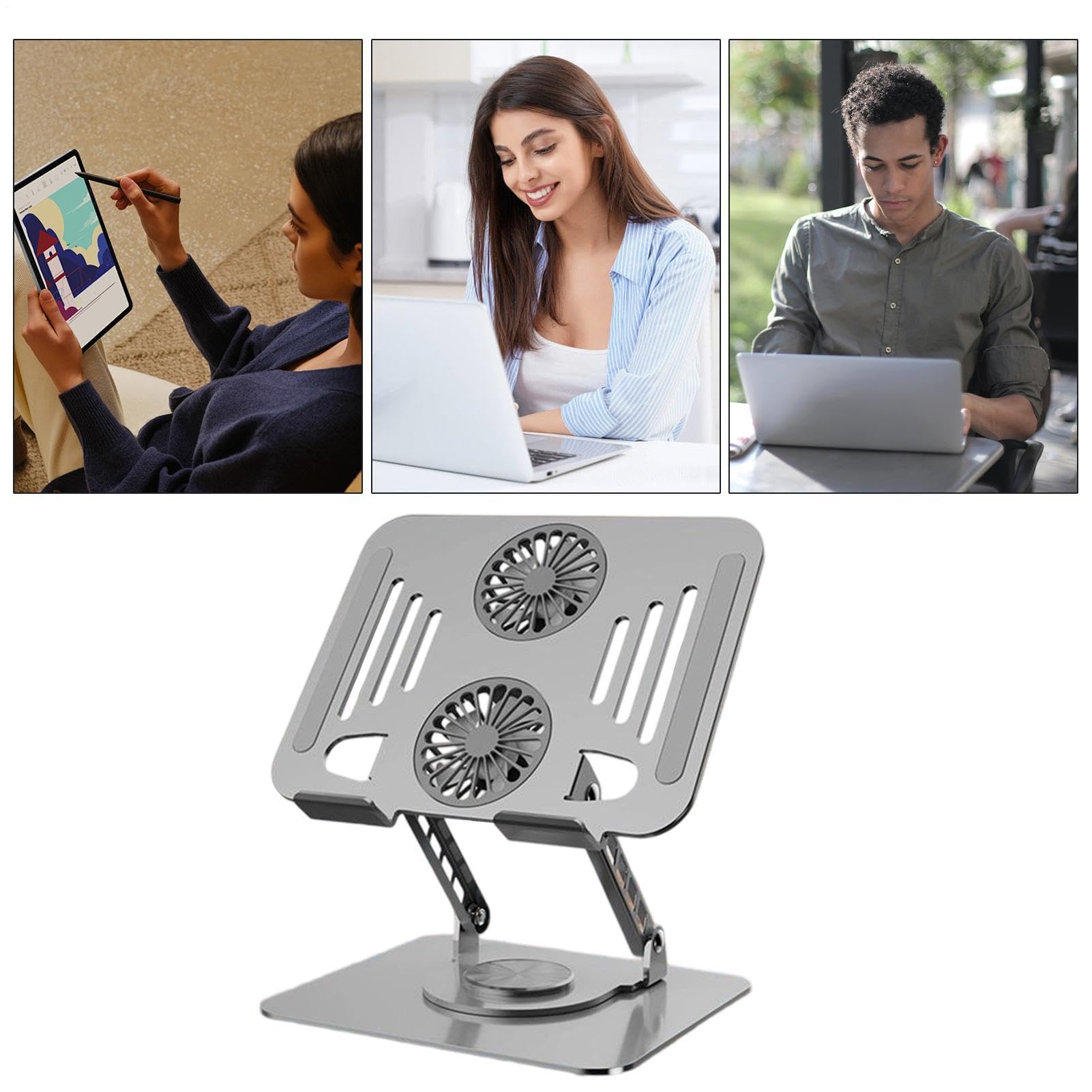 Supporto Regolabile per Laptop Base Pieghevole Raffreddata per Notebook | Stand per Laptop Regolabile per Scrivania Per Casa Camera Scrivania College Lavoro Adulti