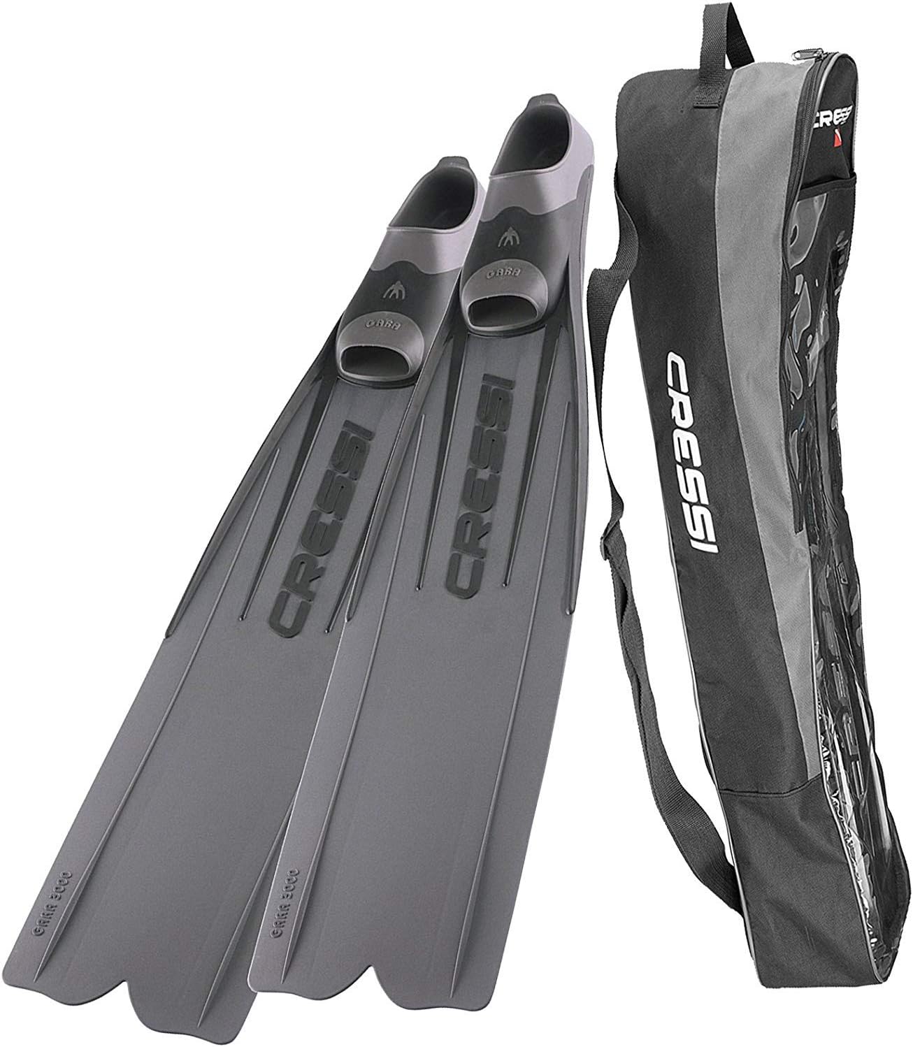 Cressi Men's Gara 3000 LD Long Distane Long Blade Diving Fins (with Bag) : Sports & Outdoors