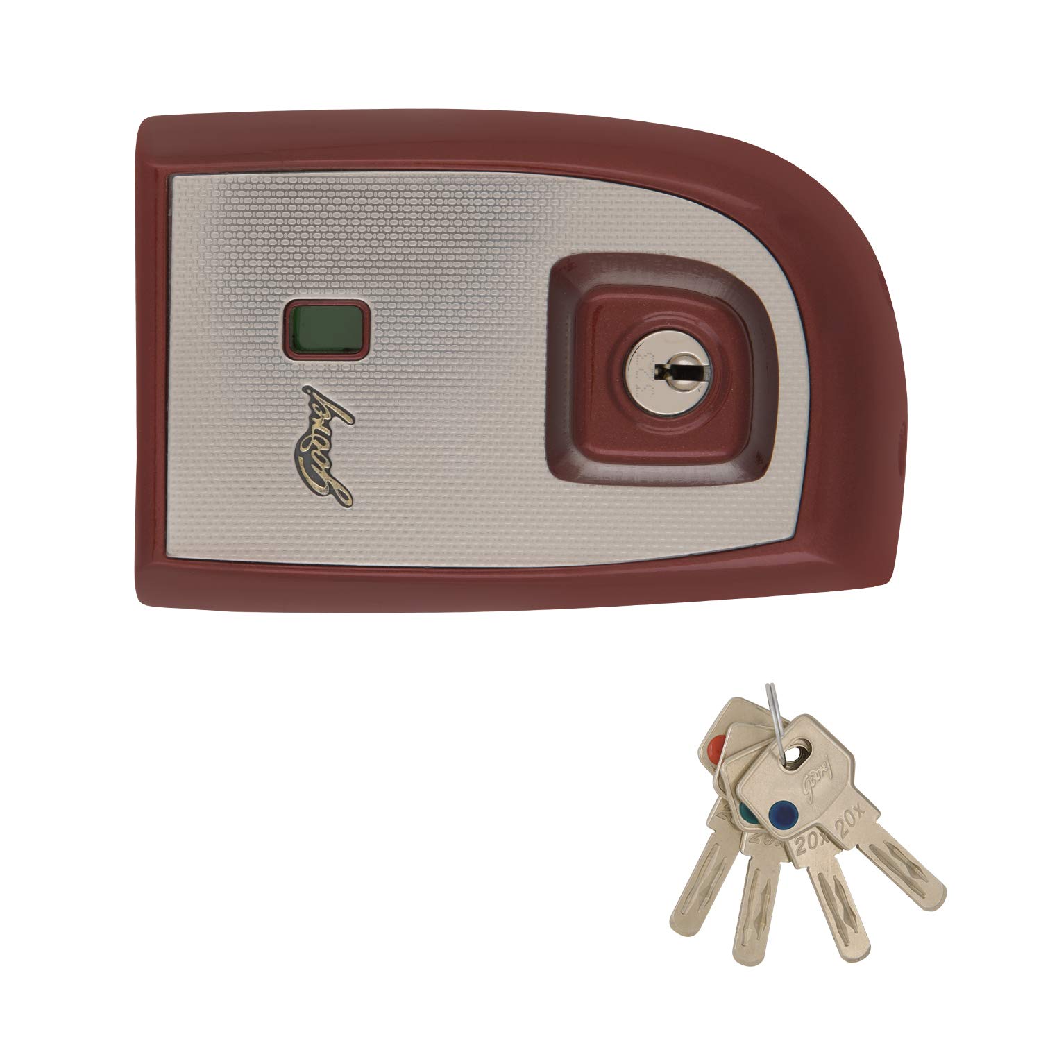Godrej EXS+ Astro 2C Deadbolt Rim Lock for Main Door, Auto Locking ...