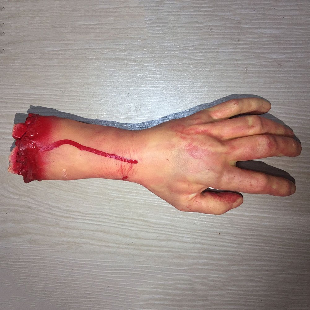Moresave 5# Scary Bloody Fake Human Body Parts Halloween Horror Props Severed Cut Off Scary Bloody Fake Accessory Decoration