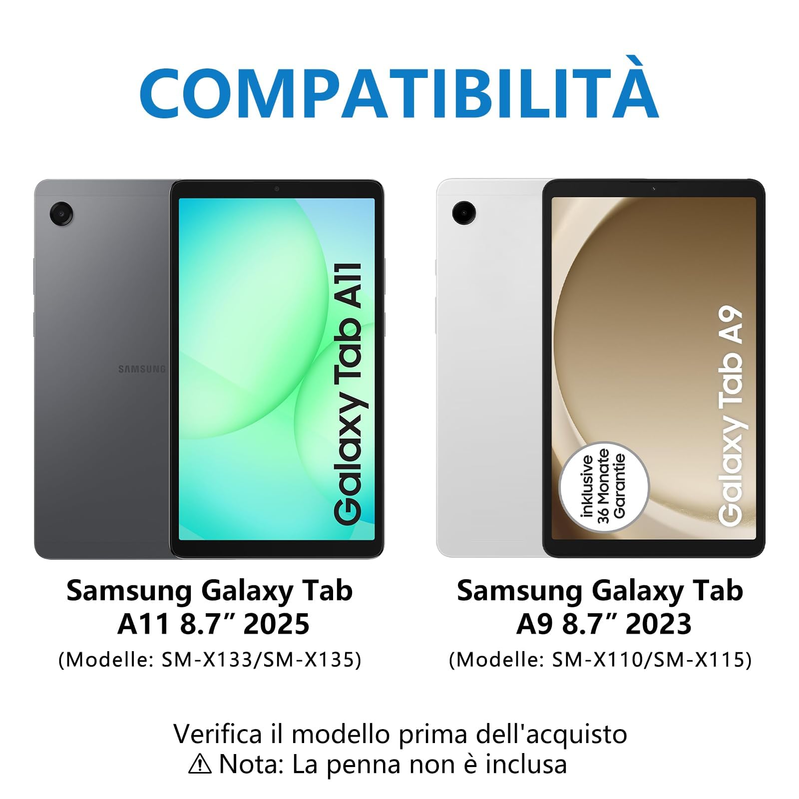 Batteria Magica Cuffia Bluetooth Detachabile per Tab A11 2025/2023 - Dettaglio