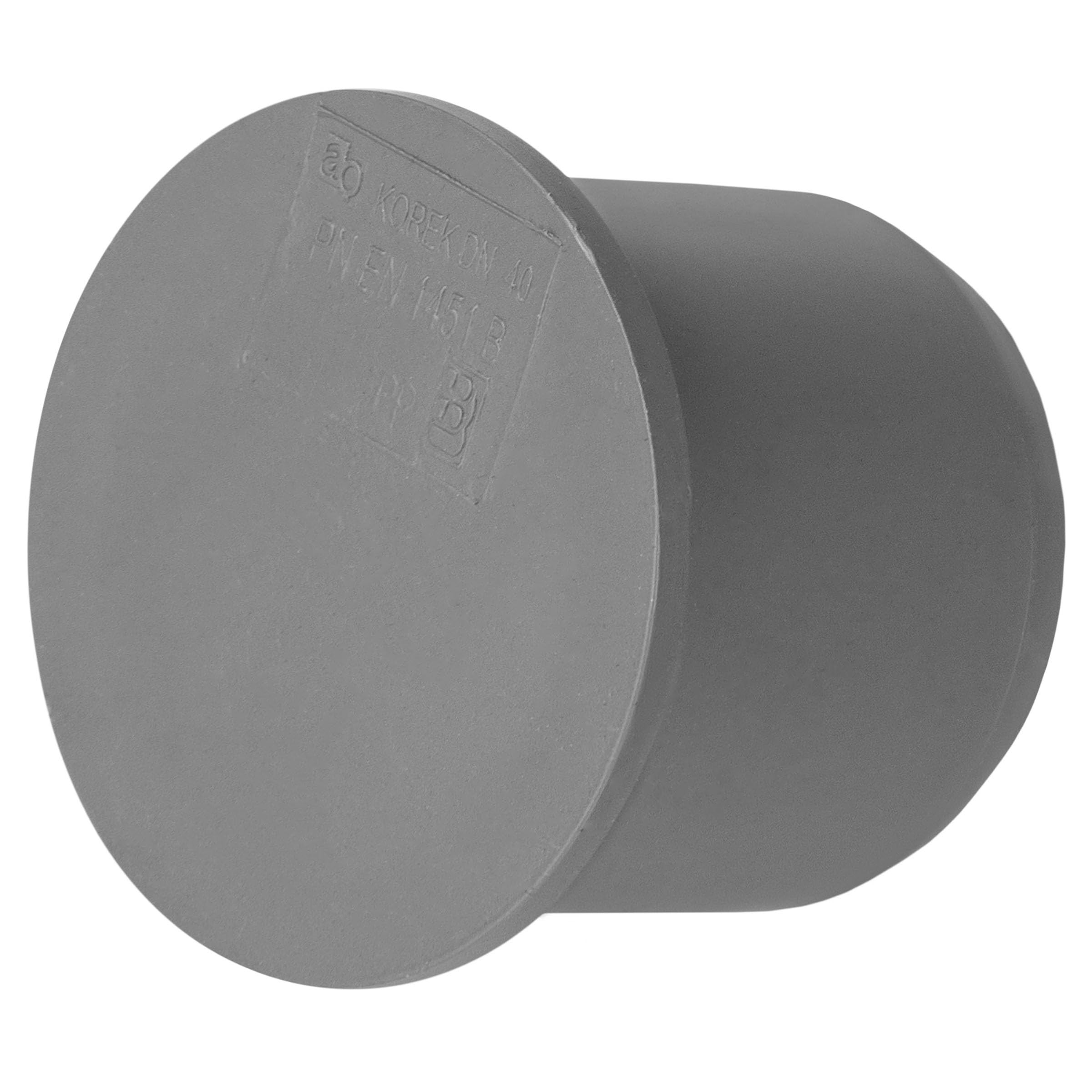 Socket Plug 40mm Waste Pipe Soil Pipe Vent Pipe Cap Blank Stop End Push-Fit Grey