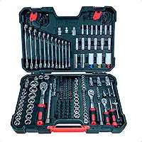 Jogo de Ferramentas CR-V Master 178 Peças com Maleta Profissional Aço Cromo Vanádio para Oficinas Mecânicas e Automotivas - Sigma Tools