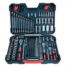 Jogo de Ferramentas CR-V Master 178 Peças com Maleta Profissional Aço Cromo Vanádio para Oficinas Mecânicas e Automotivas - Sigma Tools