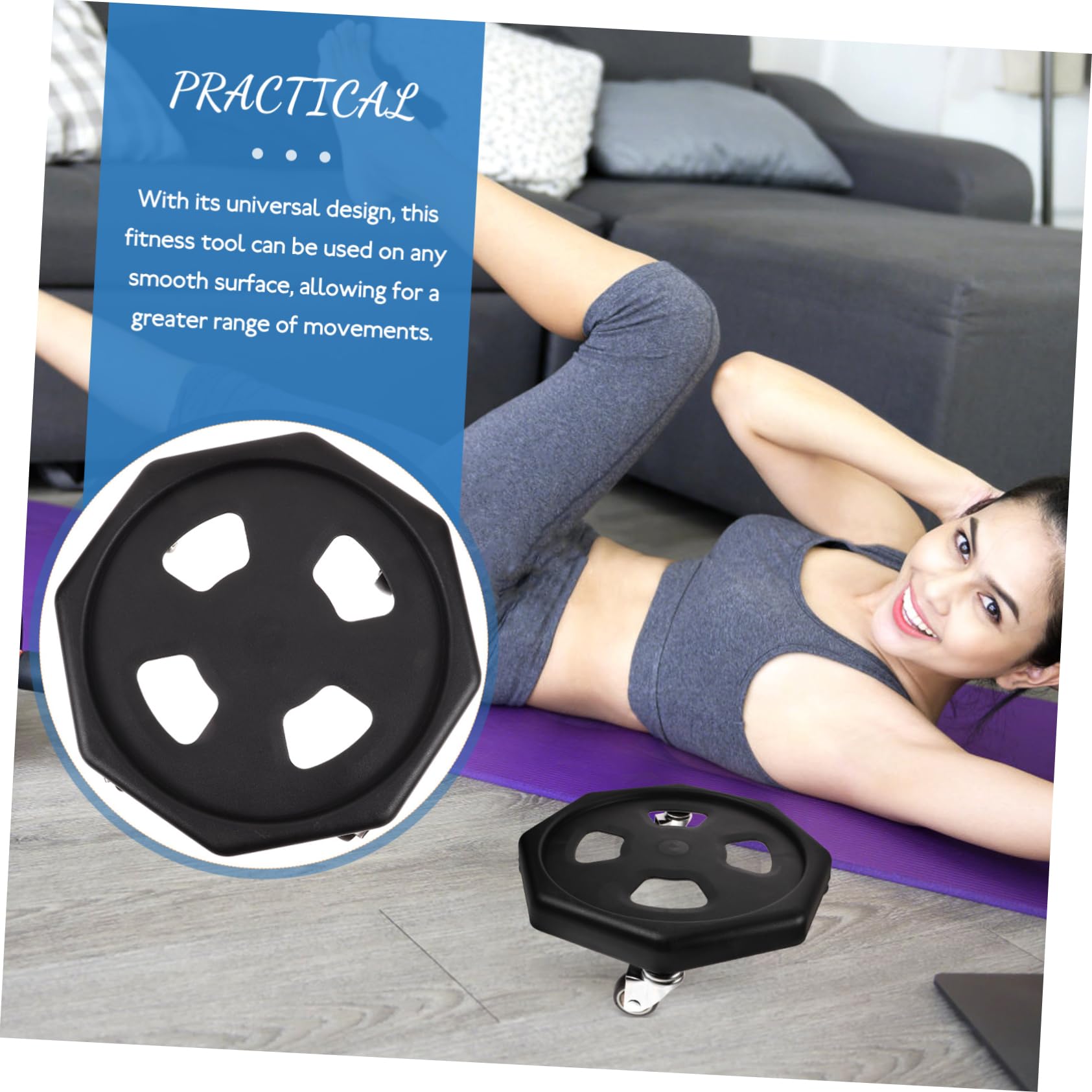 Gleitscheibe Für Übungen Workout-gleitscheiben Bauchmuskeltrainingsplatte Material Fitness-gleitplatte Für Ganzkörpertraining Mit Knieschoner Kompakt Und Geräuschlos in Verschieden