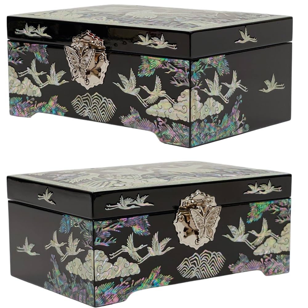 ジュエリーボックス　漆器　マザーオブパール Hae84d0ed7578404ab7891220e342d