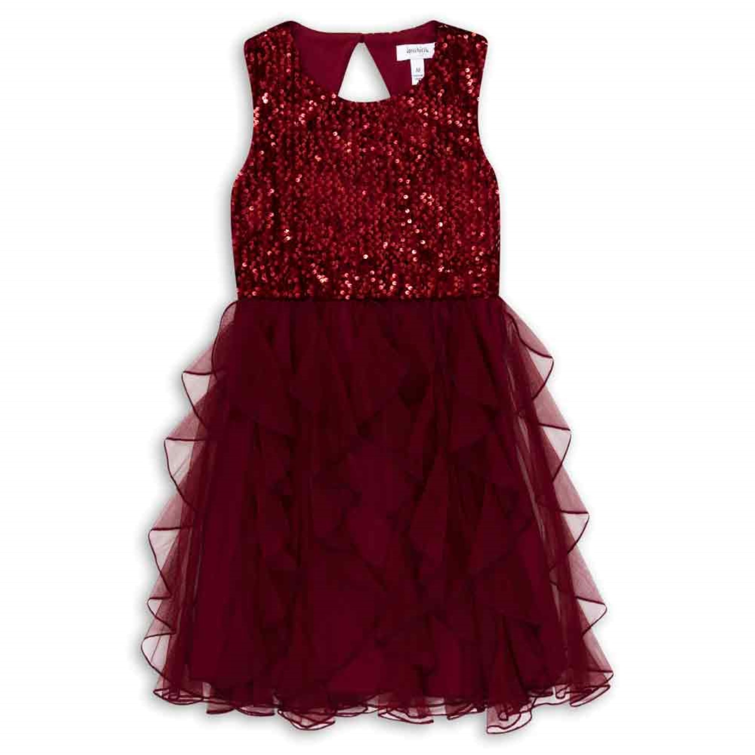 Speechless Girls' Sleeveless Sequin Bodice Party Dress