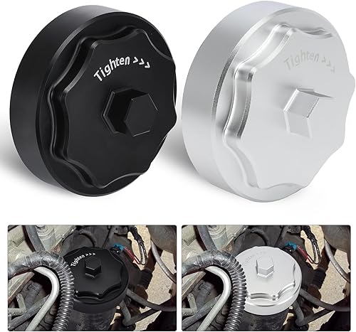 Miniatura 2 de PTNHZ Aluminio 68065612AA Carcasa de Reemplazo de la Tapa del Filtro de Combustible para Dodge Ram 2500 3500 4500 5500 6.7L Cummins Camiones Diésel