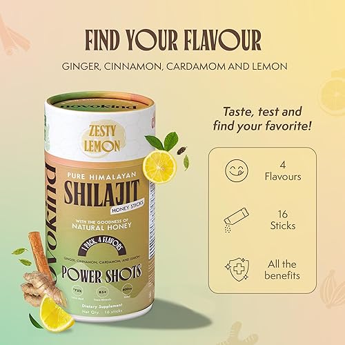 Miniatura 3 de Palitos de shilajit puro del Himalaya con miel, juego de descubrimiento, cardamomo, canela, jengibre, limón, energía natural sobre la marcha, 75%