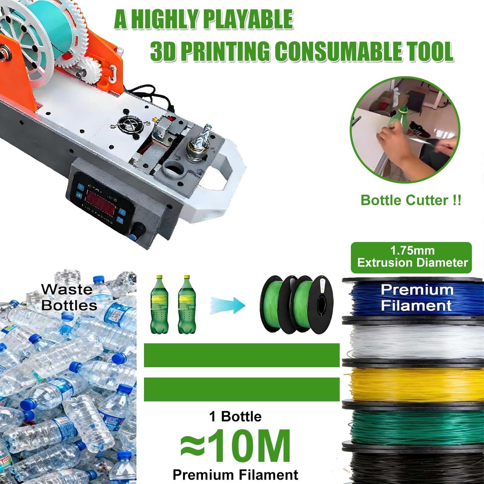 Macchina per La Produzione di Filamenti per La Stampa 3D, Macchina per Stampaggio A Pultrusione di Filamenti per La Stampa 3D di Bottiglie di Plastica,Adatta per La Casa Red