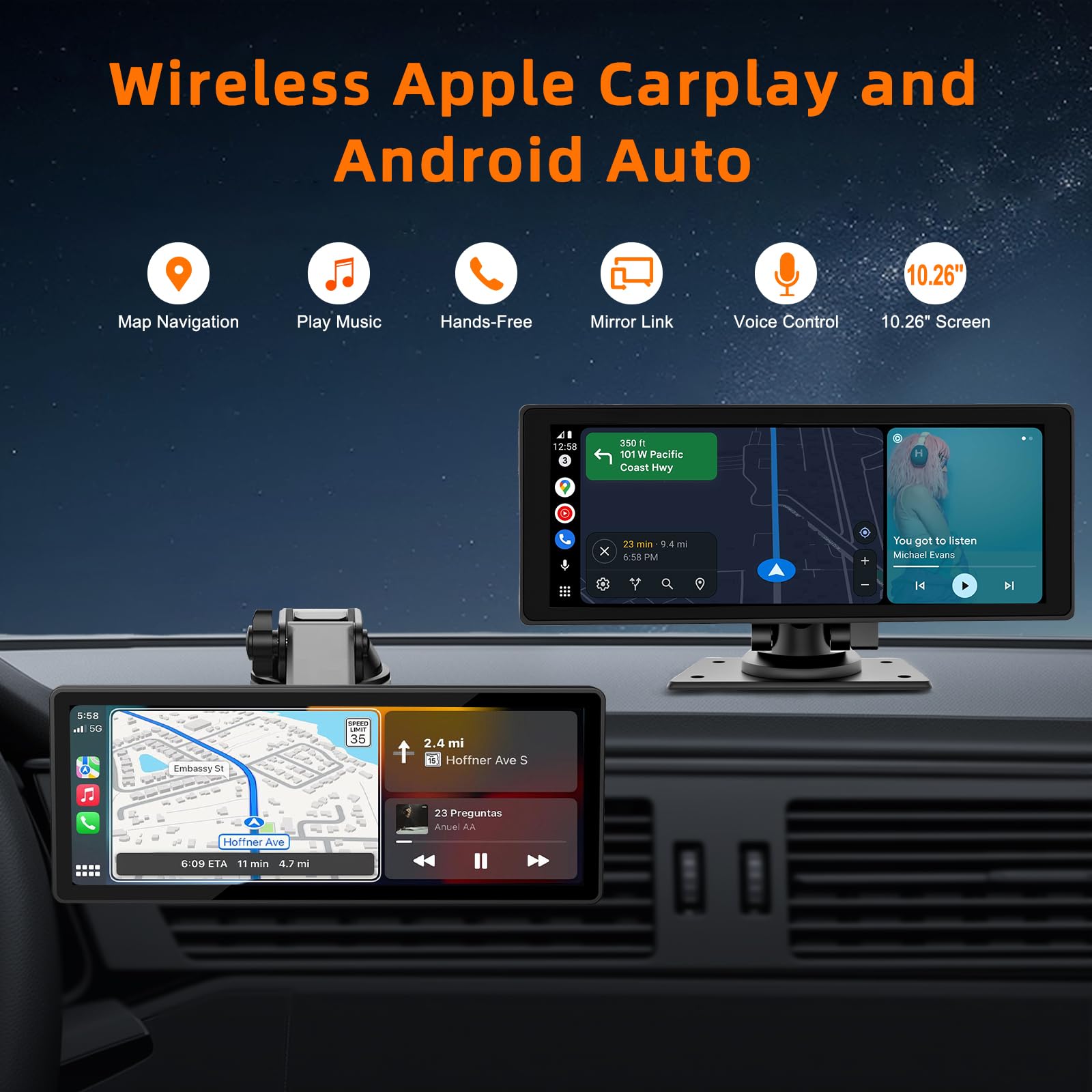 Radio Auto Wireless 10.26 Pollici App Supportata GPS - Dettaglio