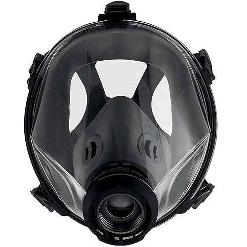 MIRA Safety CM-I01 Full-Face Industrial-Grade Gas Mask with 40mm NATO Filter Compatibility and Advanced Valve Design - Cm-i01 Black