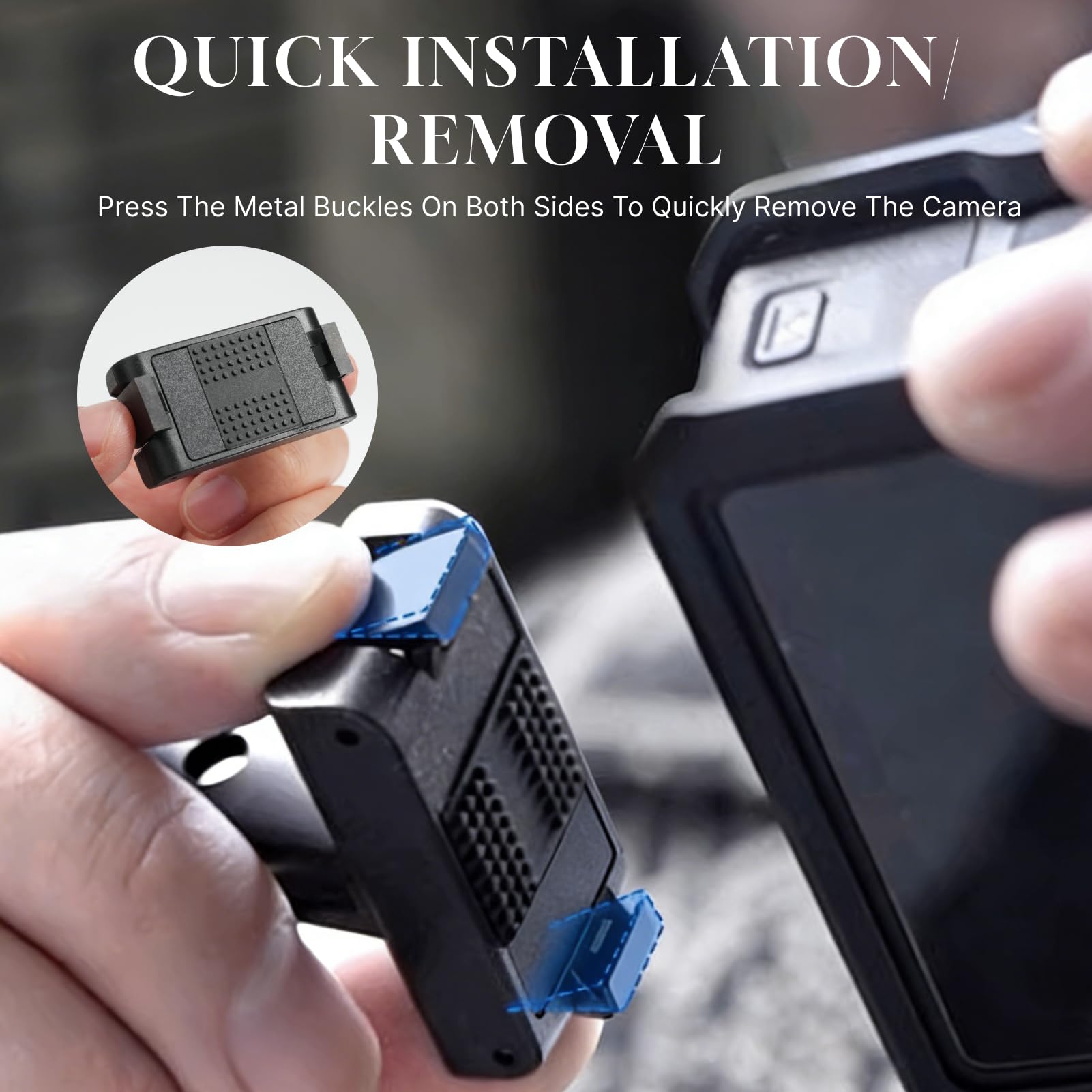 Soporte Magnético de Liberación Rápida Compatible con dji Osmo Action 6/5 Pro/4/3/Nano, Adaptador de Aluminio Compacto con Base de Montaje para Deportes, Vlog, Bicicleta — view 5