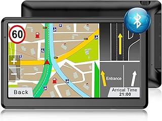 GPS Navigation for Car Truck with Bluetooth, Lifetime Free Map Updates, US/CA/MX 2023 Maps, Voice Guidance, Speed Camera Warning, 7 Inch Touch Screen, Vehicle GPS Unit Handheld Navigation System