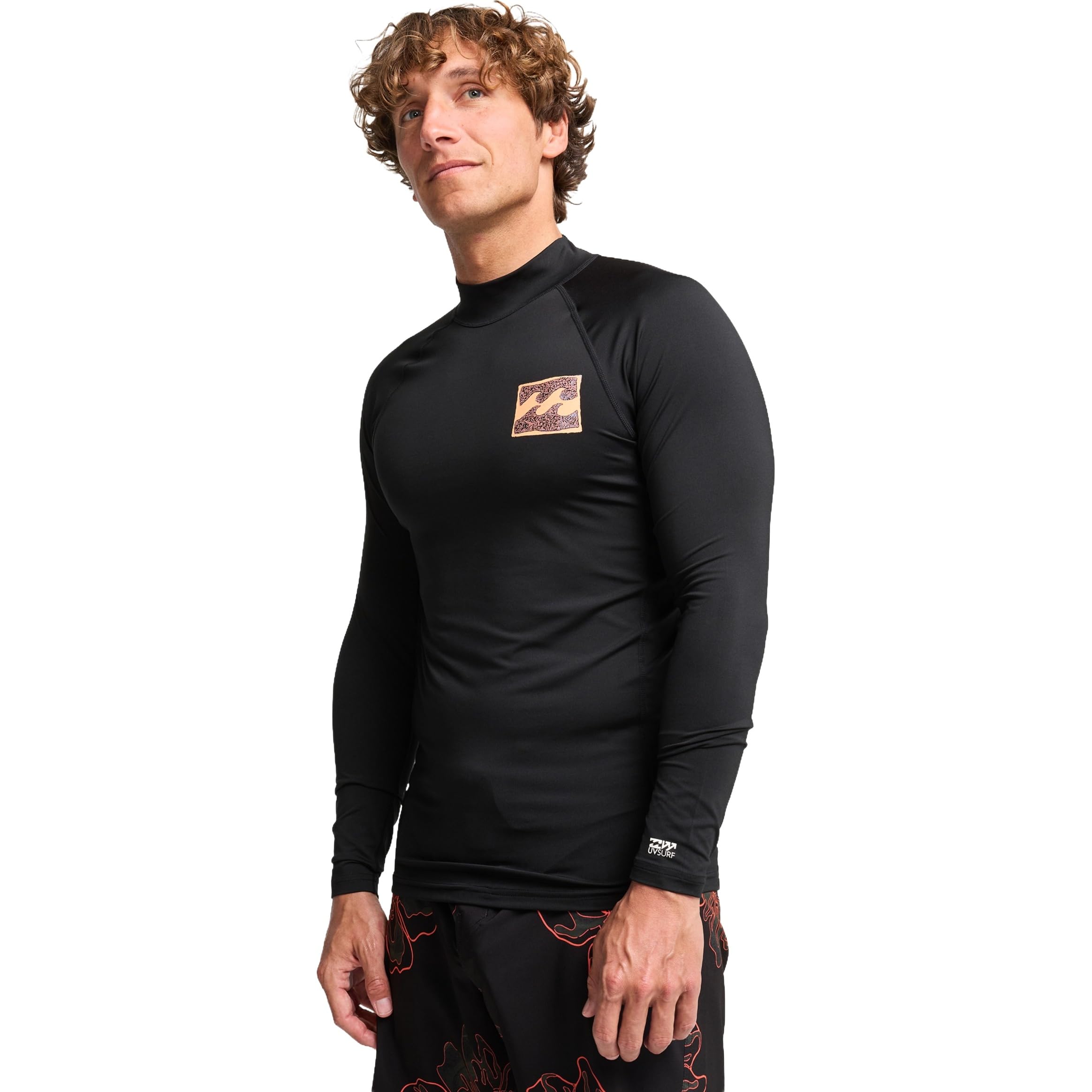 BILLABONG Re Issue - Camiseta de manga larga para hombre, protección solar UPF 50+, color negro, Negro, XXL