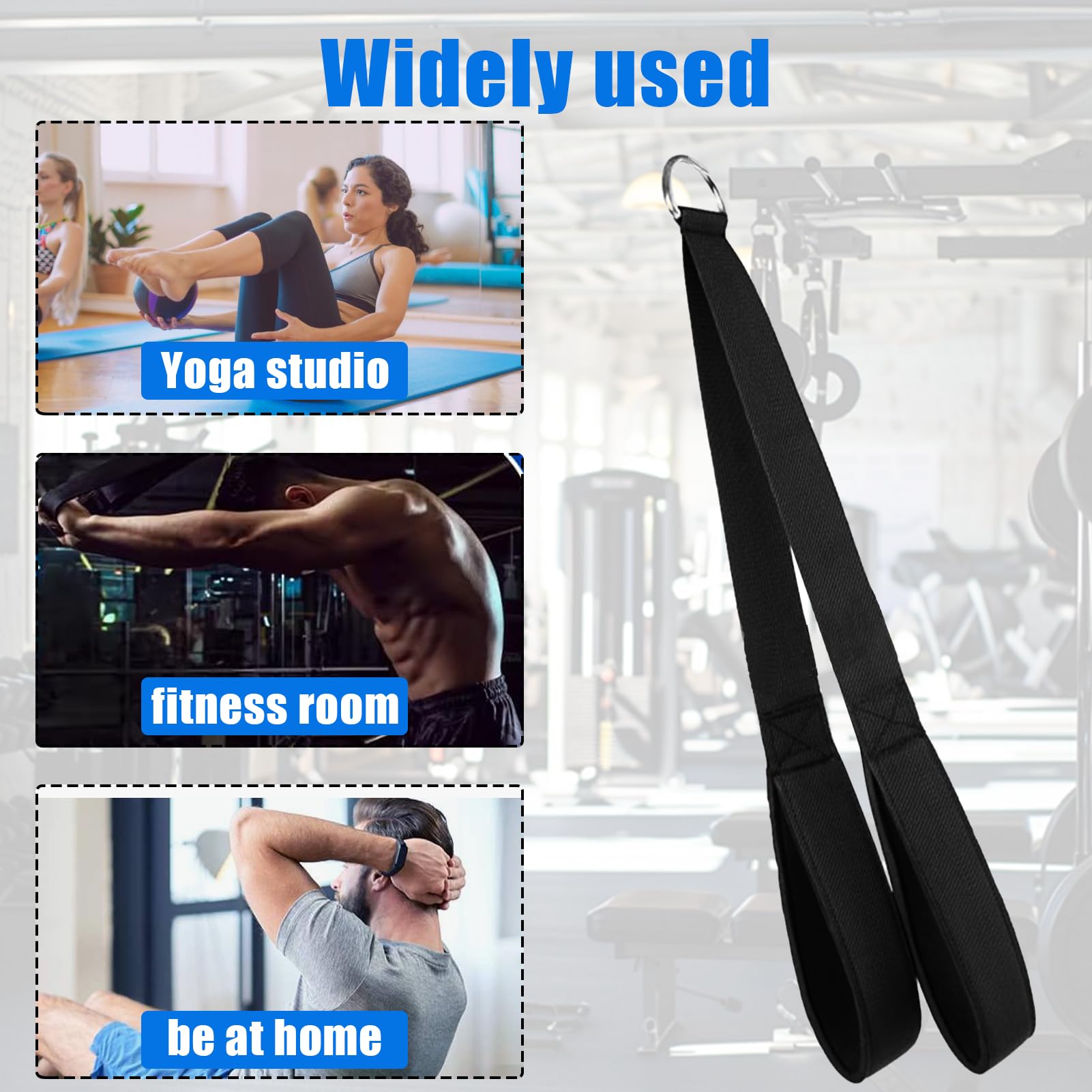 Corde Triceps Pour Musculation - Avec Sac De Rangement, Anneaux En D En Acier, Pour Extensions Et Exercices Haut Du Corps Corde Triceps Pour Musculation - Avec Sac De Rangement, Anneaux En D En Acier, Pour Extensions Et Exercices Haut Du Corps