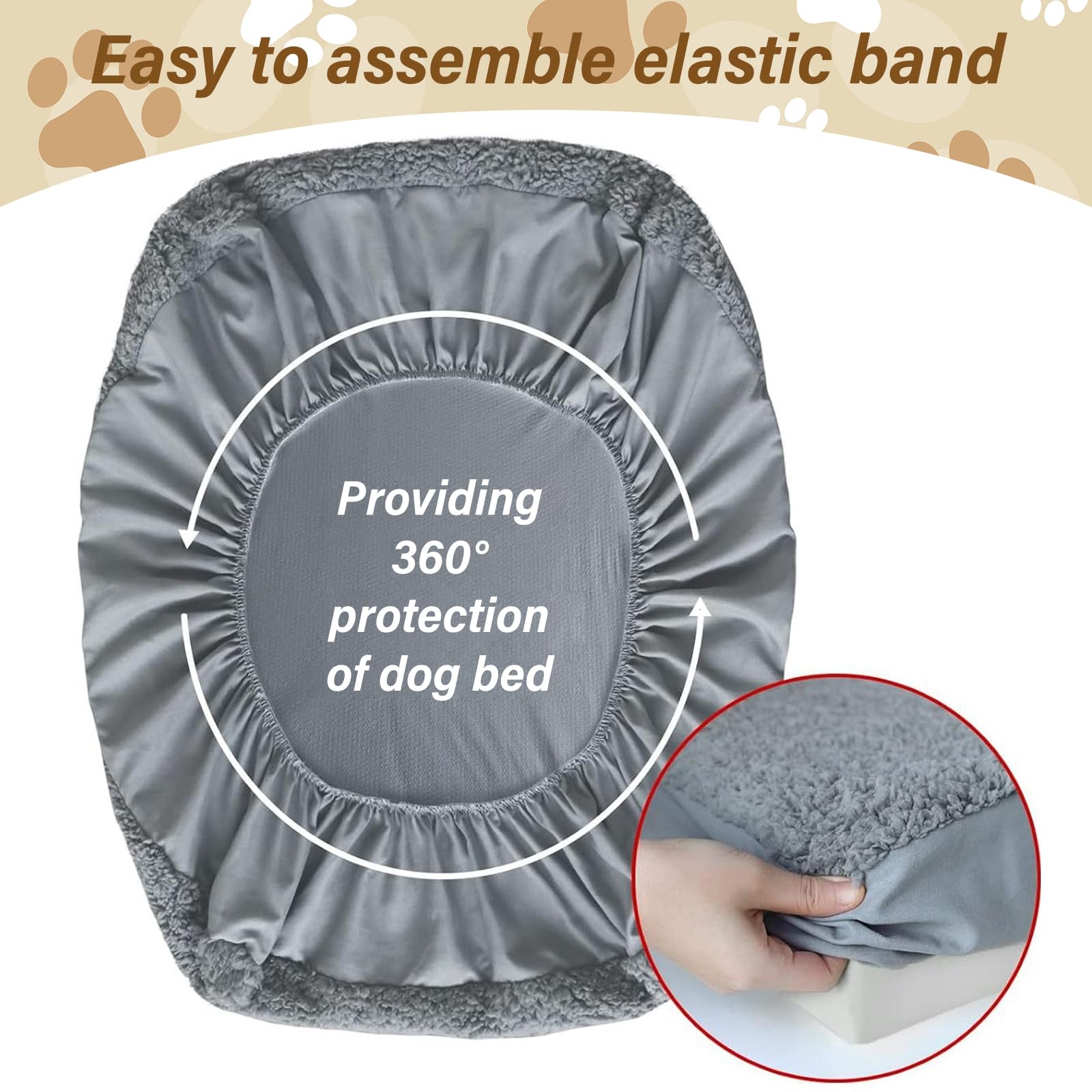 Rivestimento di ricambio per cuccia per cani, materasso di ricambio per cani, morbido rivestimento in peluche, 91 x 68 cm, ricambio per letto per cani, in spugna scamosciata, per casse dei cani, pad