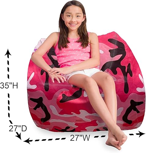 Miniatura 811 de Posh Creations Puf estructurado cómodo para jugar, leer y ver la televisión, Malibu Lounge, tela de lona para colorear, criaturas Criaturas de tela