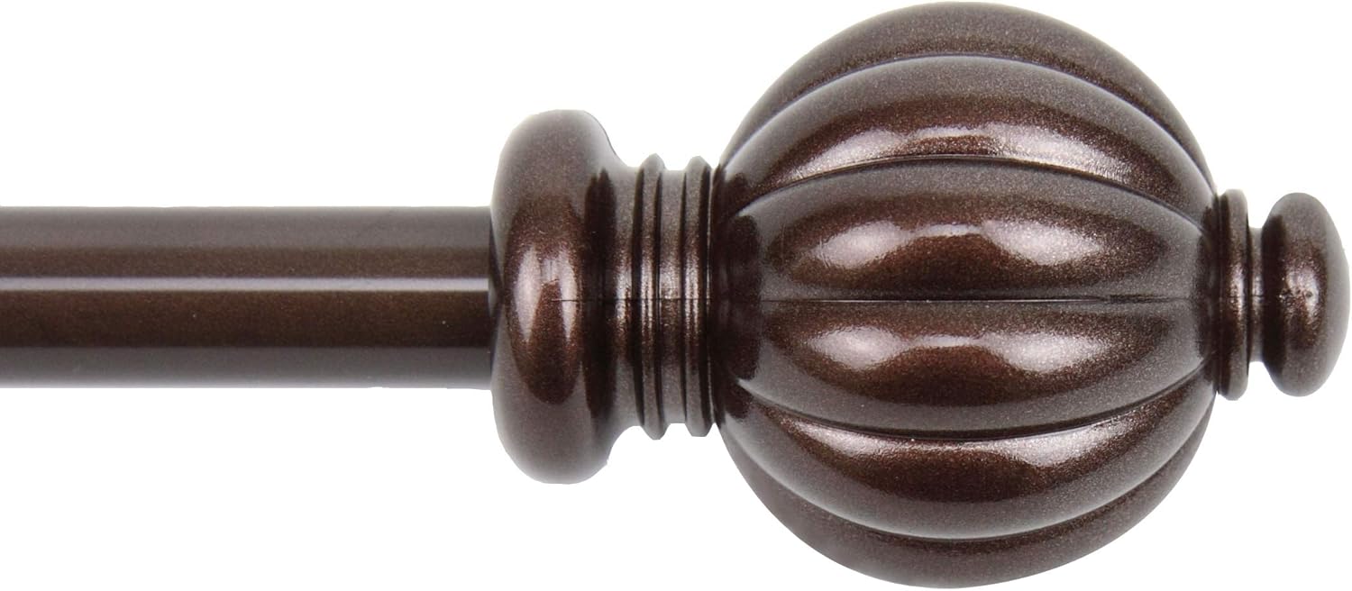 Pumpkin 5/8" Curtain Rod 28-48 inch - Cocoa