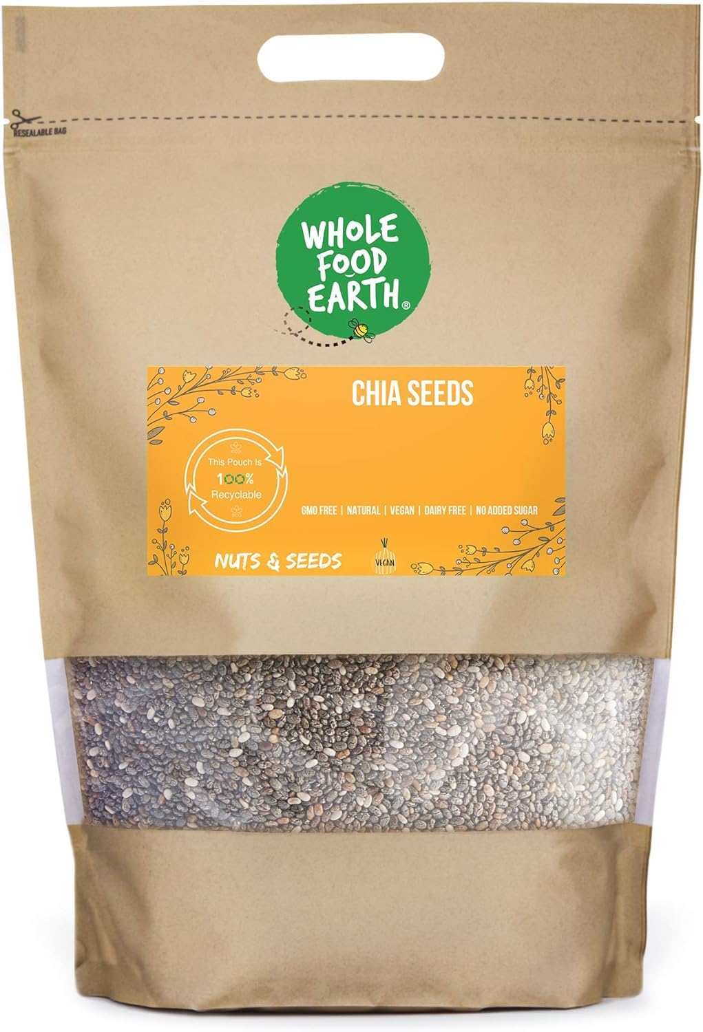Chia Seeds 2 kg | GMO Free | Natural | High Fibre | High Protein