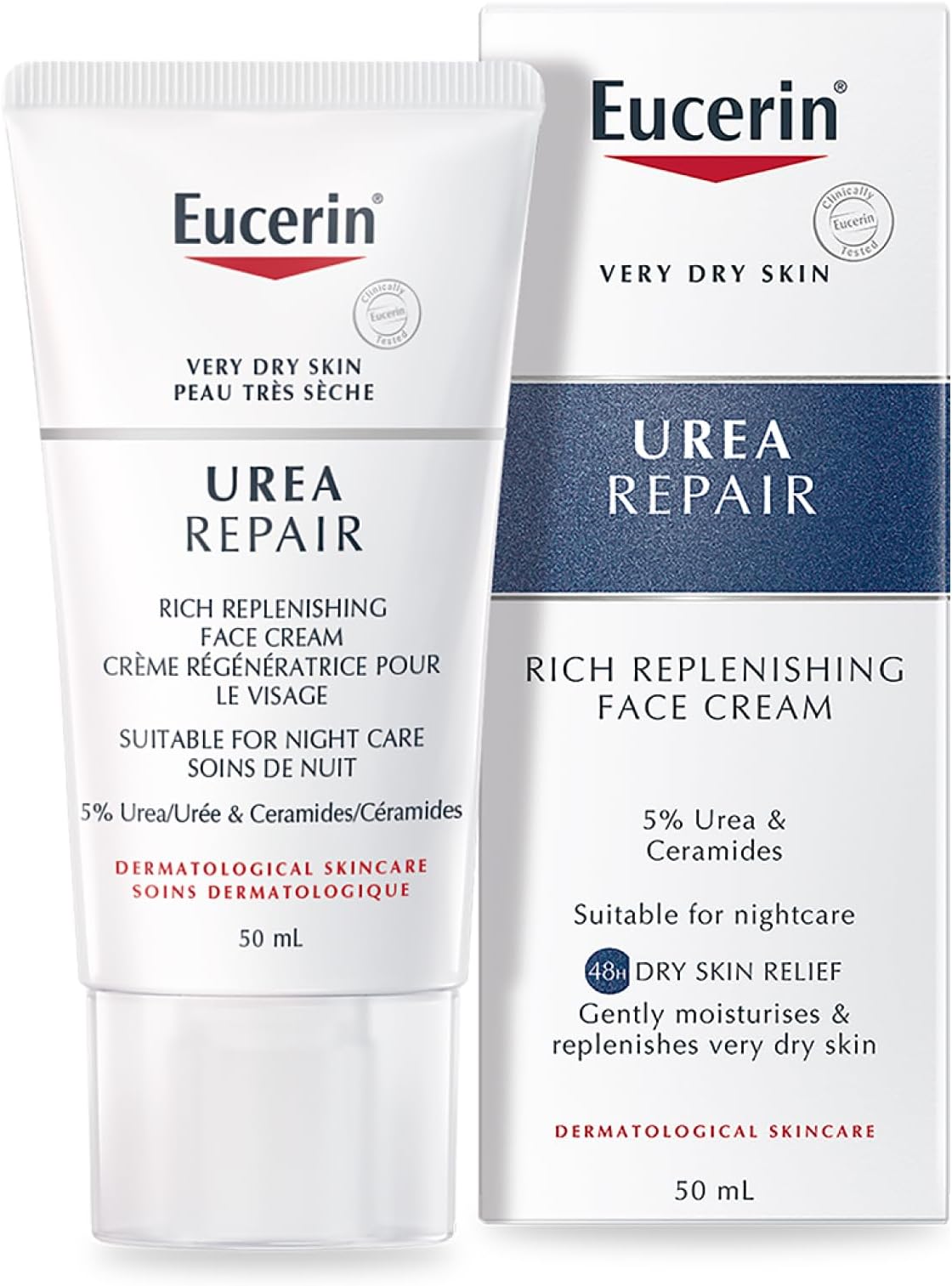 Eucerin Replenishing Face Cream Night 5% Urea 50ml