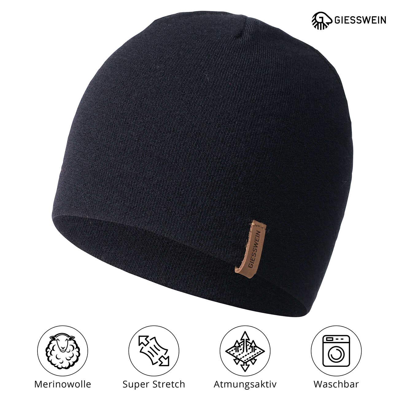 Giesswein Merino Mütze Gehrenspitze - Merino Sportmütze Unisex | Strickmütze aus Merinowolle für Damen & Herren – leichte Cap & Beanie, weich & atmungsaktiv