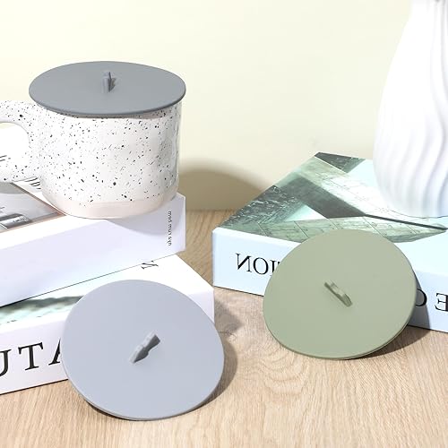 Miniatura 6 de 3 fundas de silicona para tazas para tazas, tapas universales de colores, reutilizables, a prueba de polvo, tapas herméticas para tazas, bebidas de