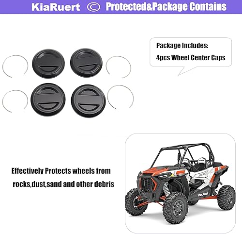 Miniatura 5 de 4 tapas centrales para neumáticos UTV compatibles con Polaris RZR 1000 XP TurboXP 4Ranger 2017-2021, accesorios de tapa reemplazan a OEM #1522872-655