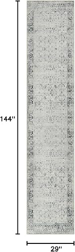 Miniatura 2 de Morebes Alfombra vintage de 12 pies para pasillos, alfombras largas lavables de cocina, alfombra suave y envejecida para sala de estar, alfombras