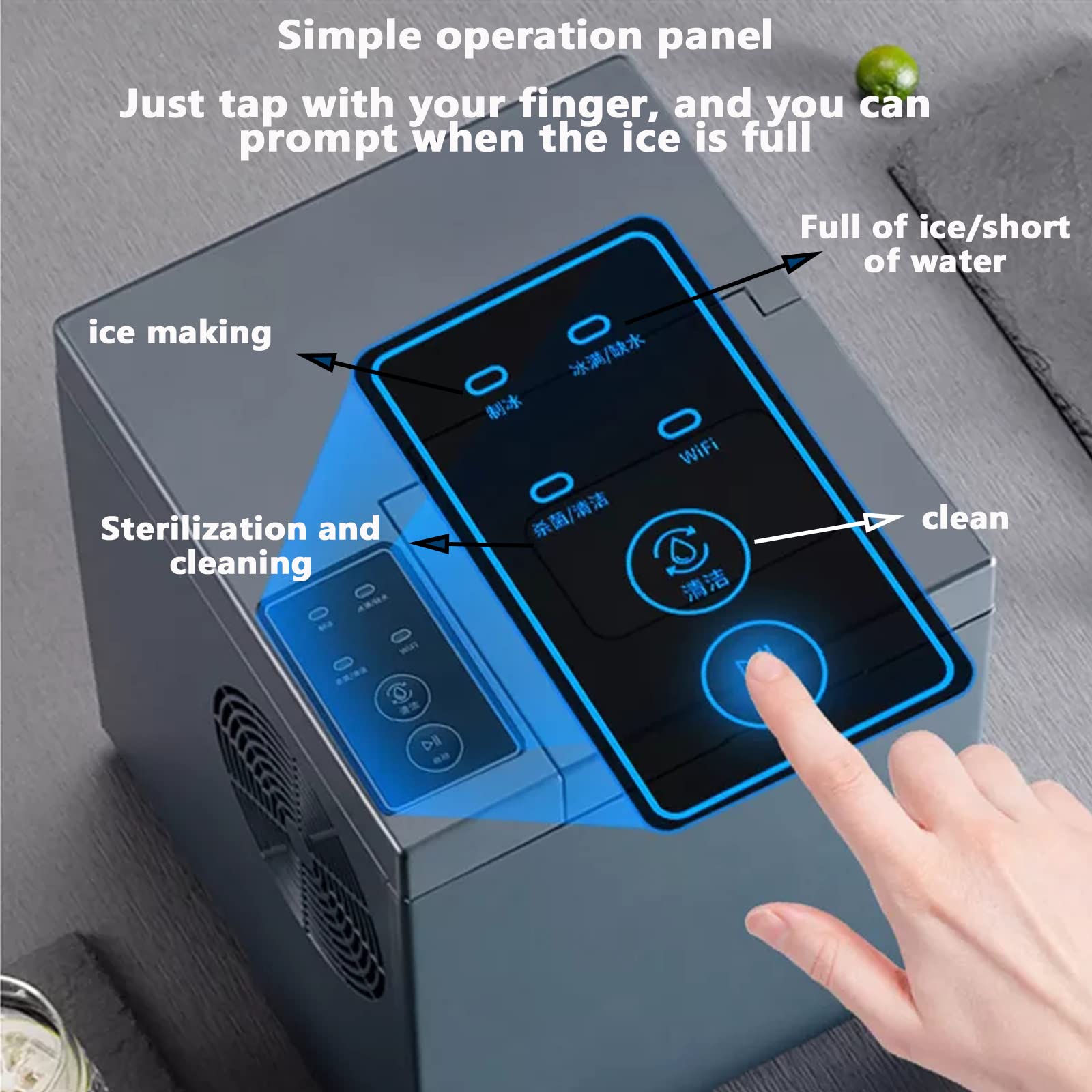 Maquina de Hielo Grandes MáQuina de Hielo 10KG en 24 H Ice Maker Profi
