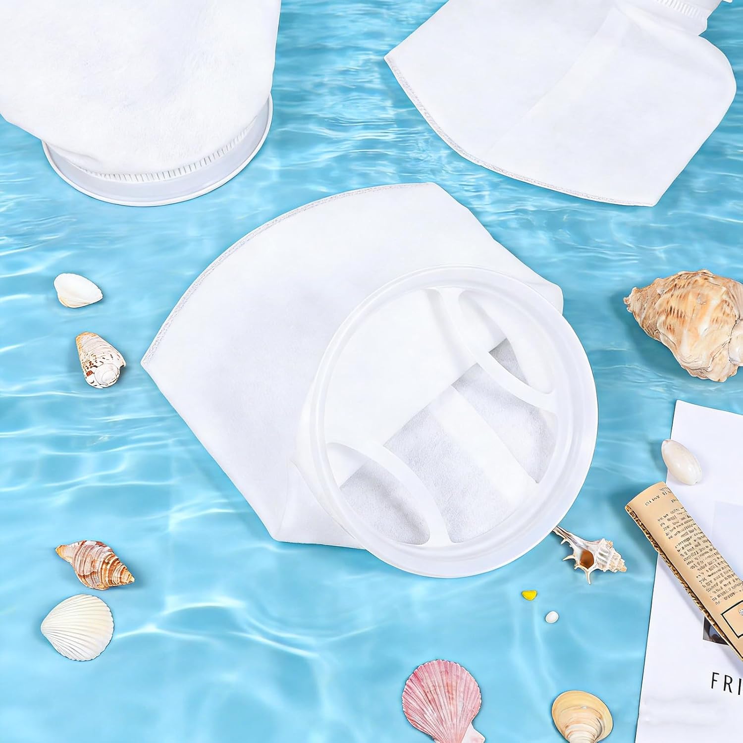 8 Pcs 7 Inch Aquarium Filter Socks Ring Felt Filter Socks Saltwater Aquarium-Filter Bags Micro Fish Tank Aquarium -ocks for Saltwater Fish Tank Filters