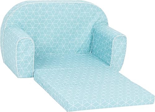 Miniatura 26 de DELSIT Sofá para bebé y para niños – Hecho en Europa para niños, 2 en 1 Flip Open Foam Sofá doble – Sofá plegable para niños Unicornios y Arcoiris