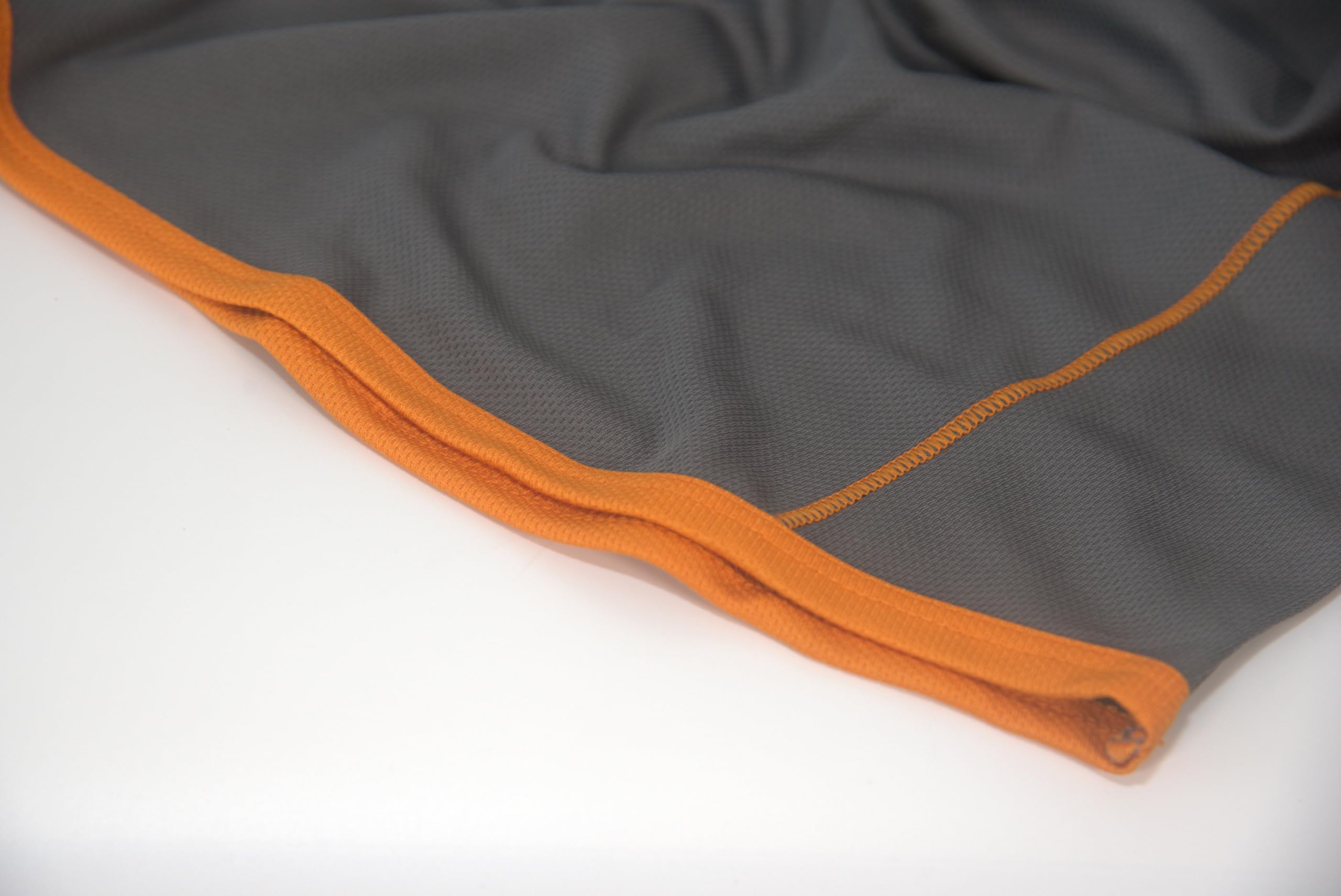DECISIVE Men's Slim Fit Vest (3TON-GR&OR-L_Grey & Orange_L) 2