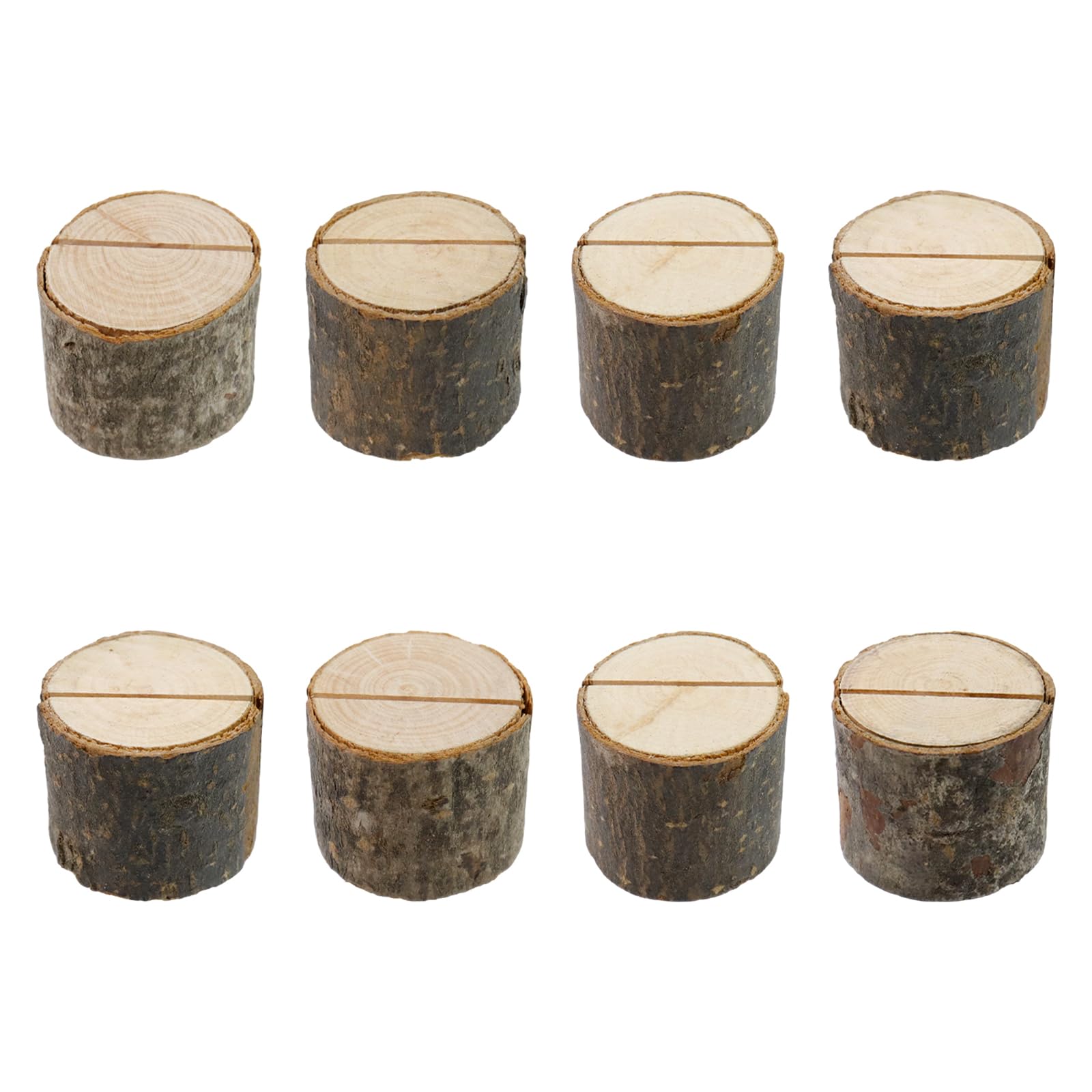 Porte-cartes en bois pour numéro de table de fête rustique (Lot de 8)