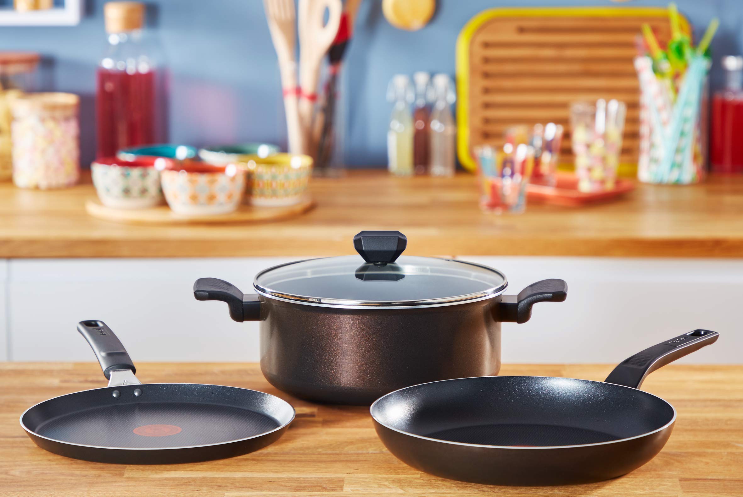 Tefal EASY COOK AND CLEAN - Padella per pancake, 34 cm + splitter per rullo antiaderente compatibile con tutti i fornelli tranne induzione B5549712