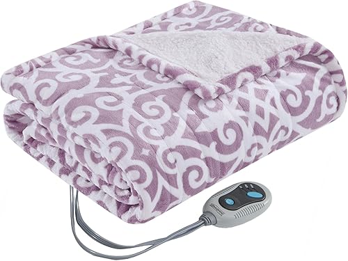 Beautyrest Manta tĂ©rmica de vellĂłn bereber ultra suave con cierre automático, 50 x 64 pulgadas, celosĂa lavanda Beautyrest Manta tĂ©rmica de vellĂłn bereber ultra suave con cierre automático, 50 x 64 pulgadas, celosĂa lavanda