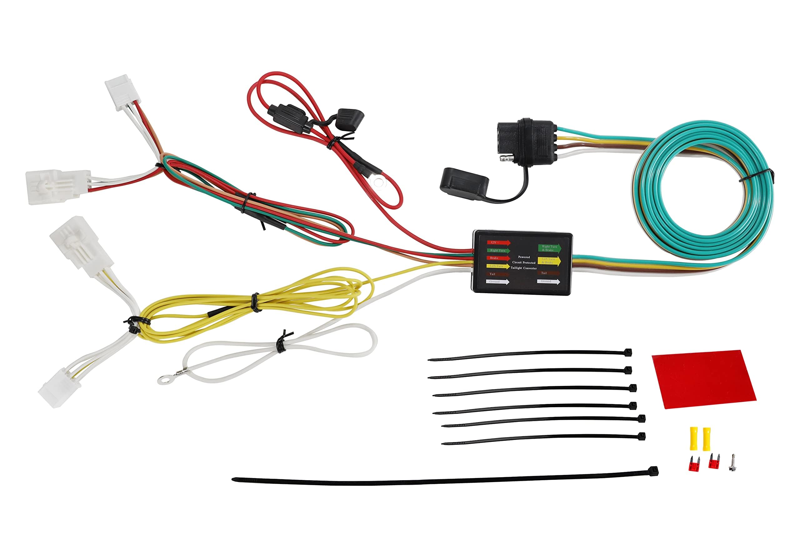 Oyviny Vehicle Side Custom 4 Way Trailer Wiring Harness for 2004-2015 Toyota Prius, Prius 56147 Tow Hitch 4-Way Flat Connector