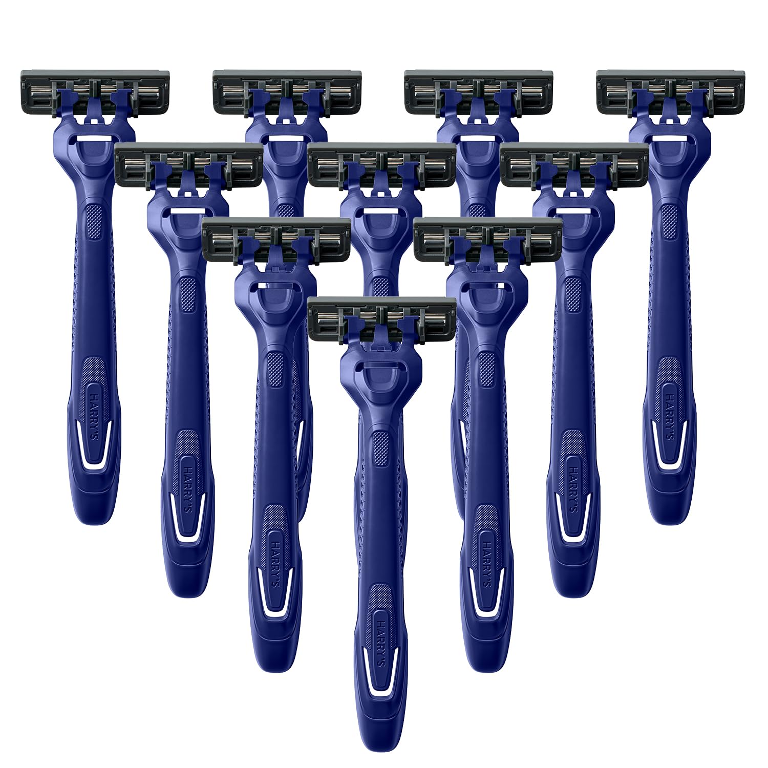 Harrys Disposable Razors for Men - 10 Count - 3-Blade Mens Razors for Travel and On-the-Go Convenience