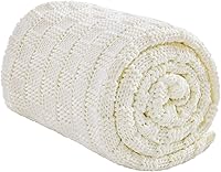 Wellfeel Knitted Weighted Blanket 12lbs 48x72 - No Beads, Breathable Cooling Chunky Knit for Hot Sleepers, Adult Heavy Blanket (Ivory White)