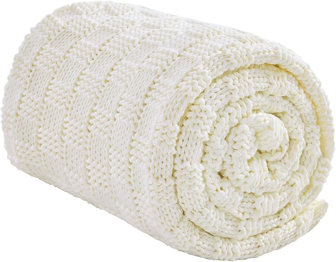 Breathable Chunky Knit Blanket, Cooling Weighted Blanket for Hot Sleepers