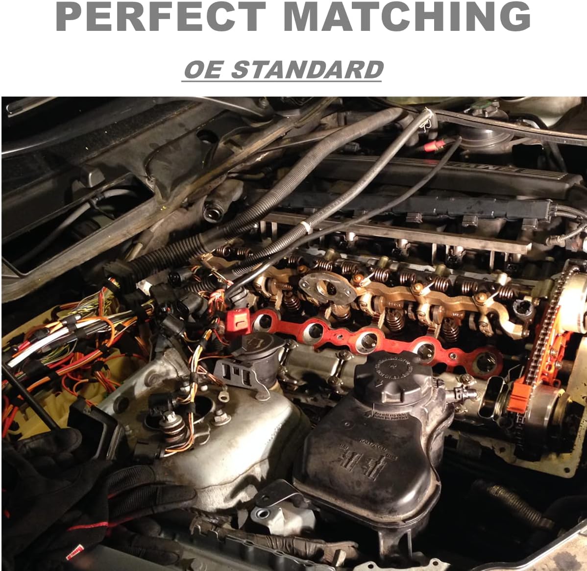 11127536785 Engine Valve Cover Gasket with Spark Plug Tube Seal Fit for 2006-2007 BMW E90 E91 E92 E93 325i 325xi 330i 330xi, E60 E61 525i 525xi 530i 530xi, E85 Z4 2.5L 3.0L VS50533 VS50860R