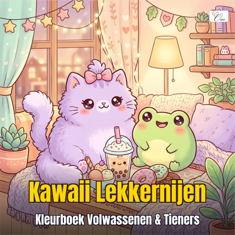 Cozy Foodies — Kawaii Lekkernijen — Kleurboek voor Volwassenen en Tieners: 60 Schattige Kawaii-Wezens met Troostvoedsel — Dikke Lijnen, Grote Vlakken, Ontspannend Kleuren