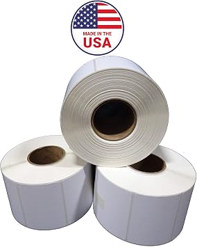 Aquos Bizerba Print Scale Labels 6900B Blank UPC Label Roll 58mm x 43mm | Food Labels & Label Printer Paper Compatible with Bizerba Scales & Multiple Printers | 1000 Labels/Roll | 24 Rolls