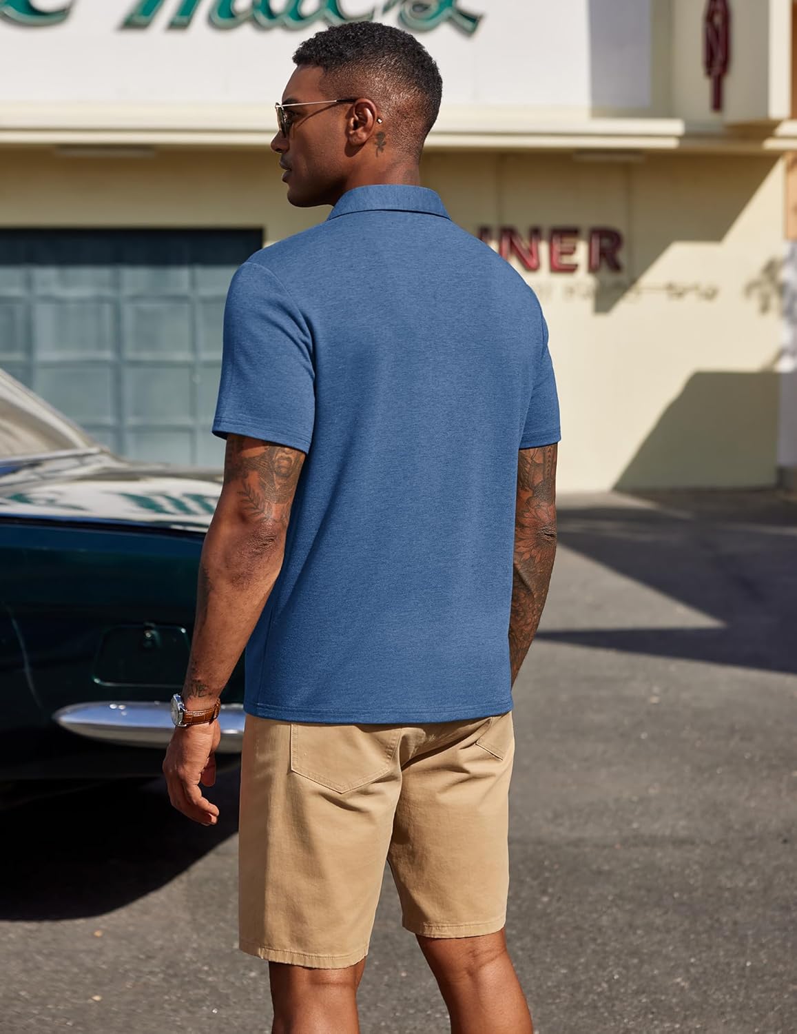 COOFANDY Mens Polo Shirts Short Sleeve Casual Summer Polo Tee Classic Collared Golf Stylish Tops - Image 3