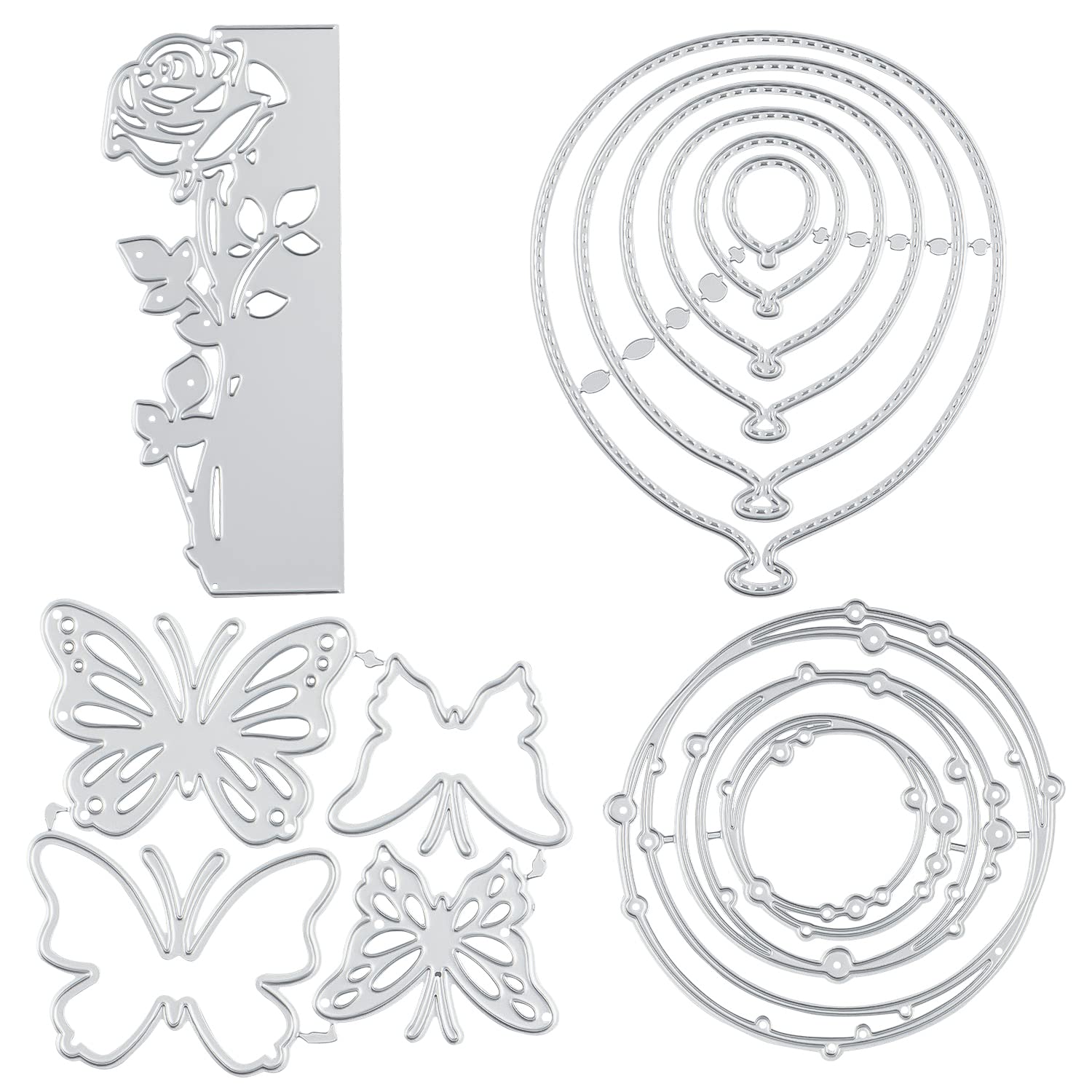 Demiawaking Dies Scrapbooking, Matrices De Découpe Cutting Die En Acier Au Carbone DIY Gaufrage Pochoirs Découpage Pour Card Album Photo Fête Anniversaire Mariage Bonheur 38 * 36mm