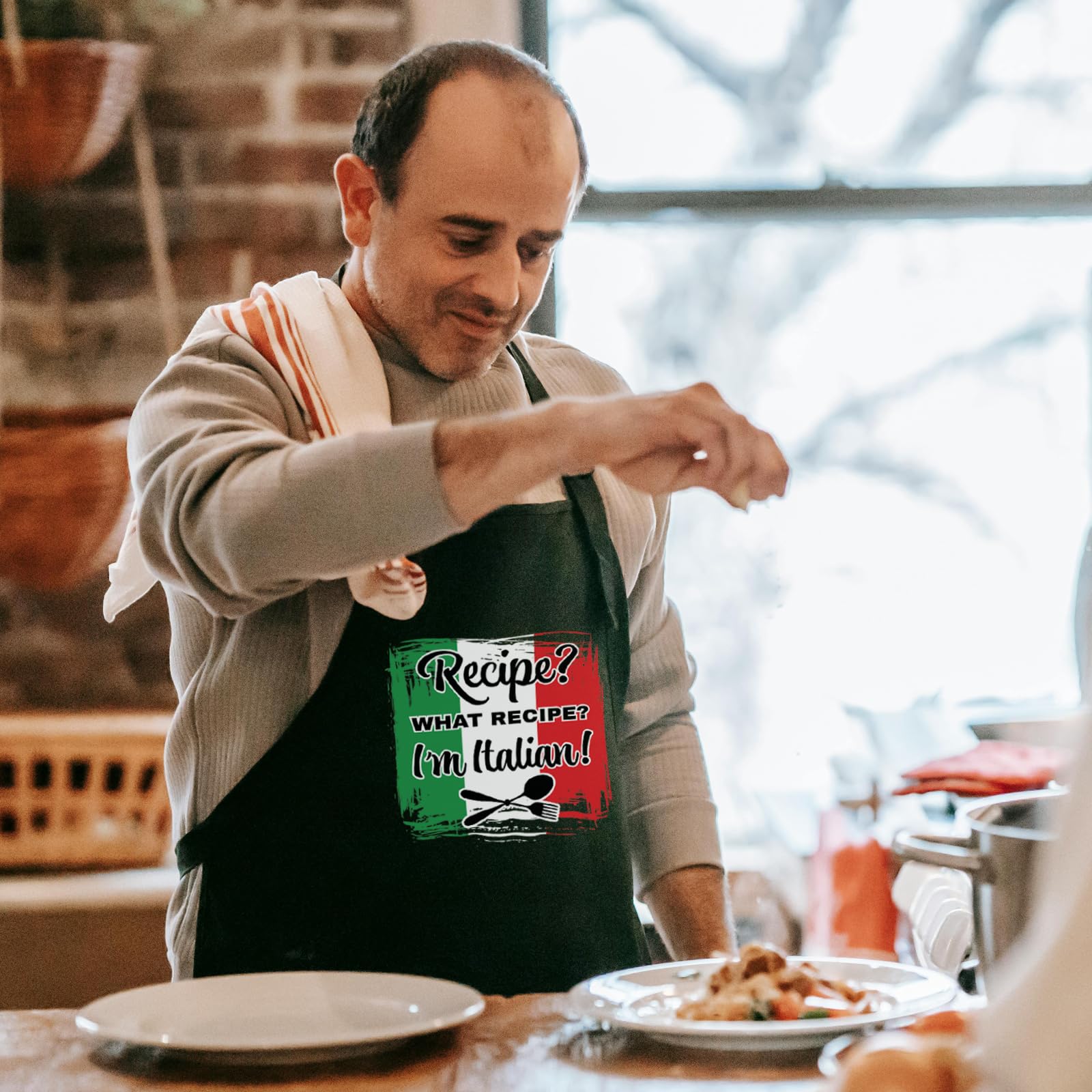 Delantales de chef para hombres y mujeres con bolsillos, delantal de cocina para cocinar a la parrilla, regalos para papá, mamá, cumpleaños, Navidad