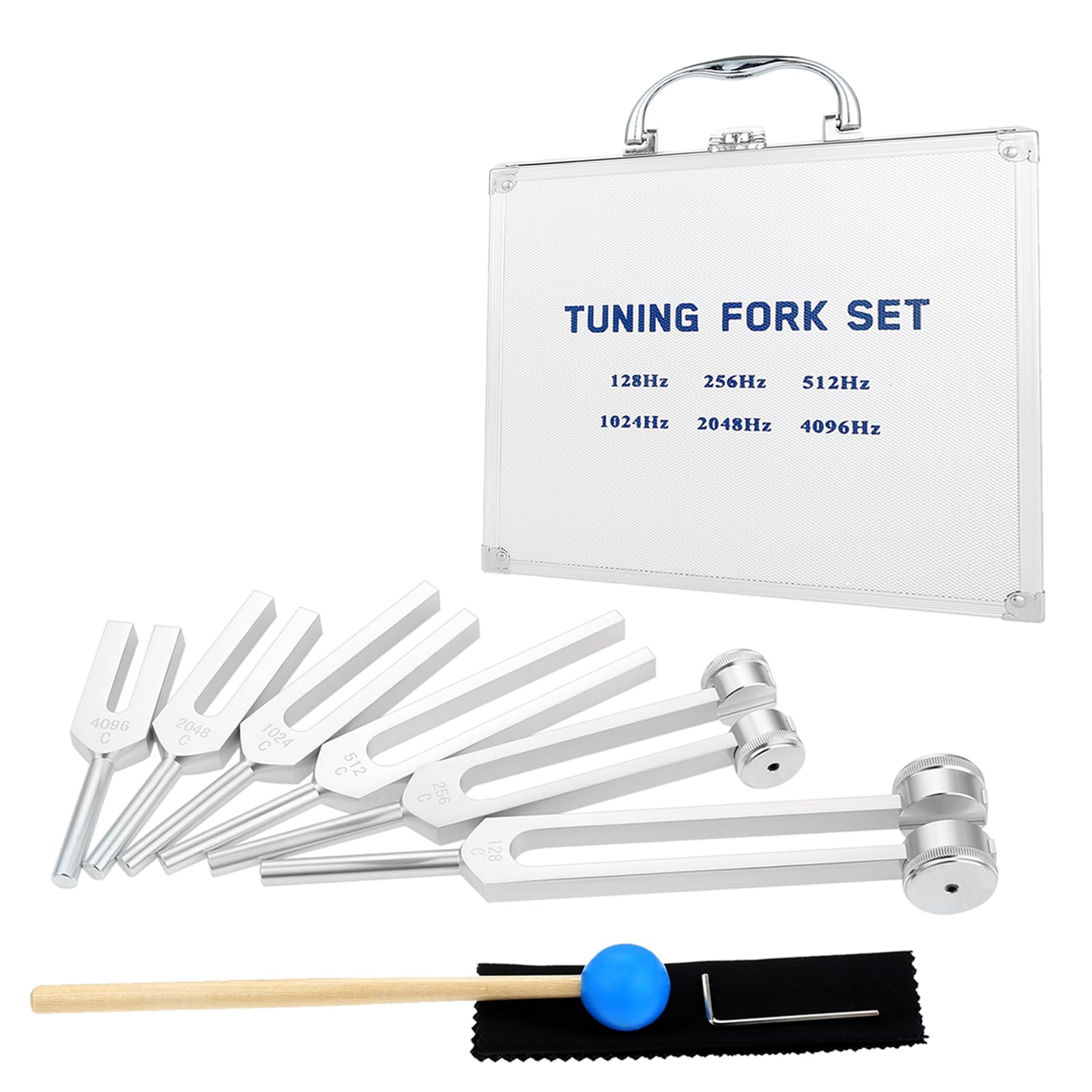 Martelletto Neurologico Diapason 136,1 Hz In Lega Alluminio - Con Martello Per Terapia Sonora, Meditazione E Rilassamento Accordatore Ukulele