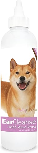 Healthy Breeds - Limpiador de oídos con aloe vera - Formulado por veterinarios para desodorizar, limpiar, secar y acidificar el canal auditivo -