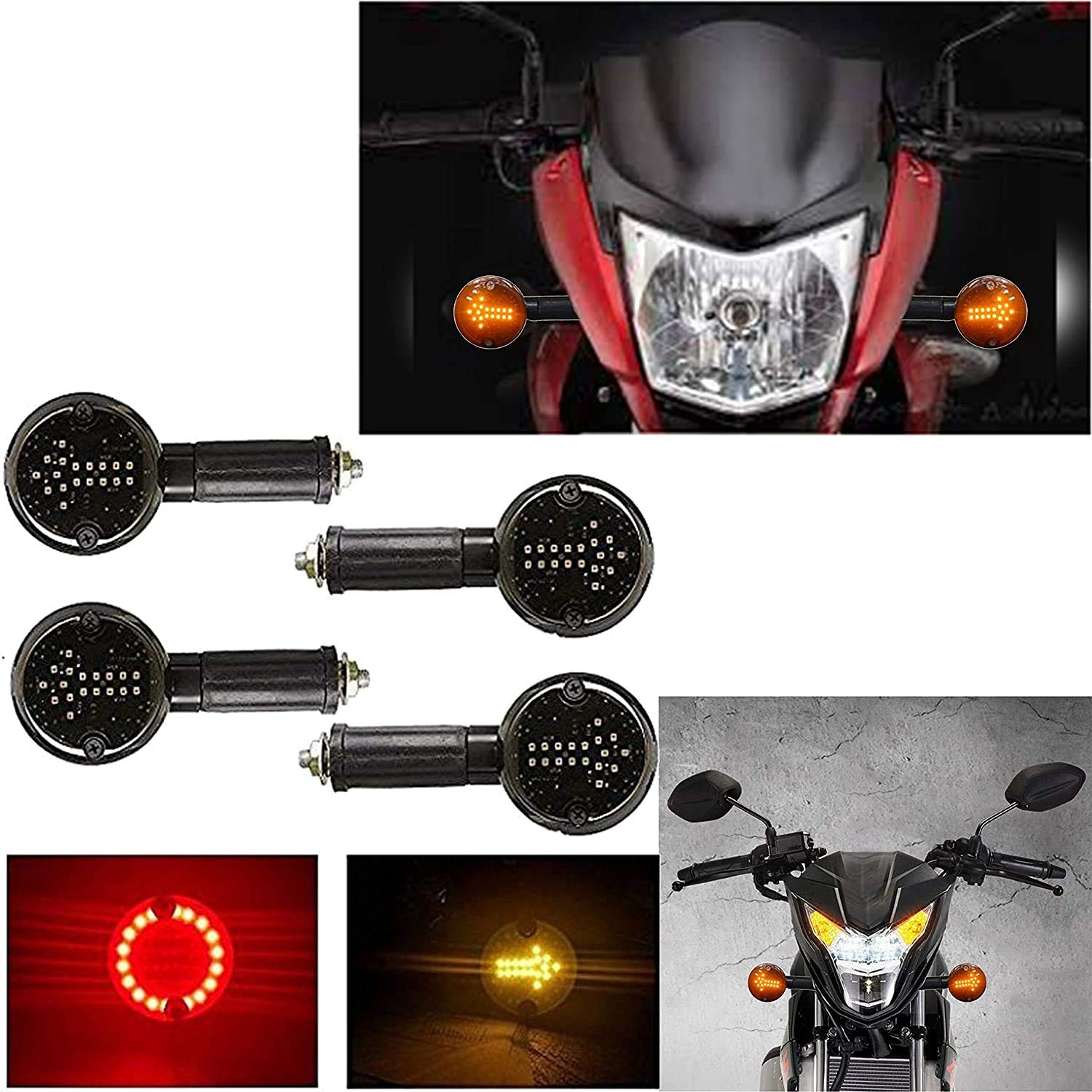 Buy Sykit LED Running Light DRL Bike Turn Signal Indicator Lamp