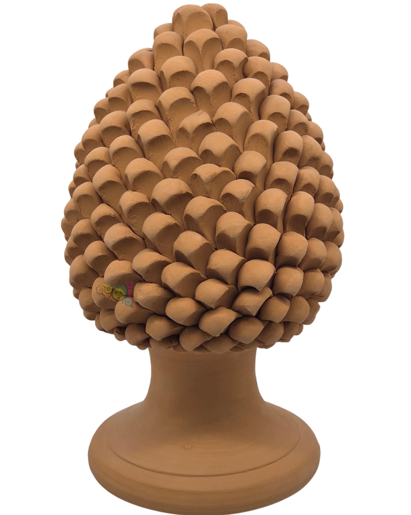 sicilia bedda - Pigna Siciliana in Terracotta - Prodotto Artigianale Realizzato a Mano - Ornamento per Casa, Ufficio e Giardino (Altezza 45 Centimetri)